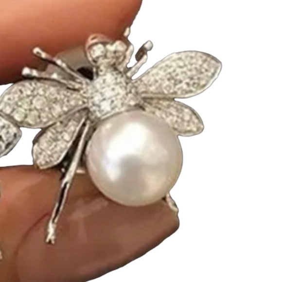 Fashion Bee 925 Silver Filled Party Stud Earring Women Cubic Zircon Jewelry - Picture 4 of 4